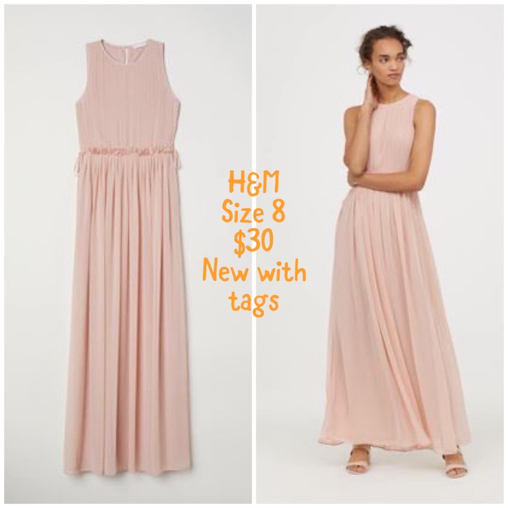 H&M blush maxi dress